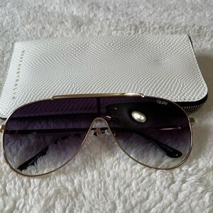 Quay Australia El Dinero Purple Shield Sunglasses